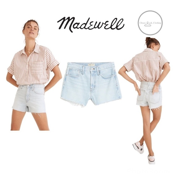 Madewell Relaxed Denim Shorts in Essen Wash Size 27 - Picture 1 of 11